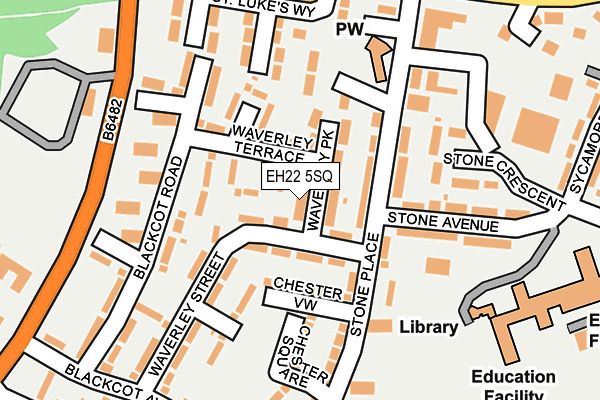 EH22 5SQ map - OS OpenMap – Local (Ordnance Survey)