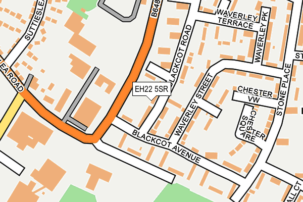 EH22 5SR map - OS OpenMap – Local (Ordnance Survey)
