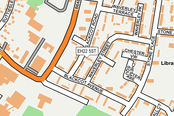 EH22 5ST map - OS OpenMap – Local (Ordnance Survey)