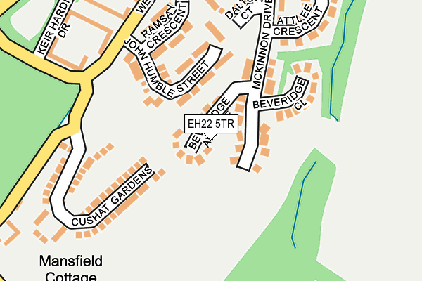 EH22 5TR map - OS OpenMap – Local (Ordnance Survey)