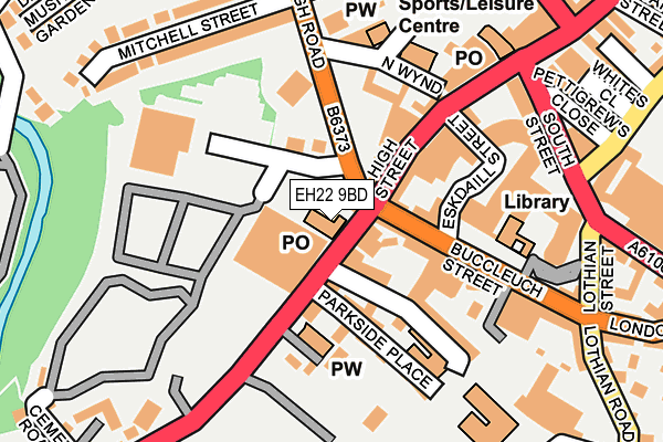 EH22 9BD map - OS OpenMap – Local (Ordnance Survey)