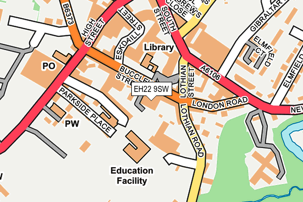 EH22 9SW map - OS OpenMap – Local (Ordnance Survey)