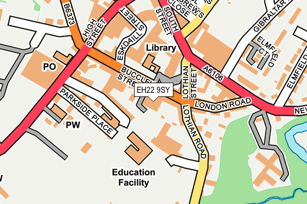 EH22 9SY map - OS OpenMap – Local (Ordnance Survey)