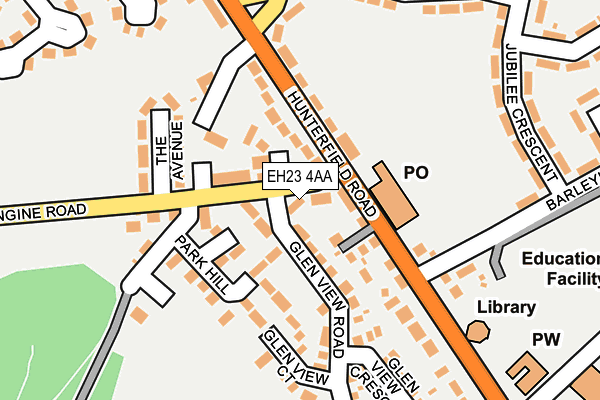 EH23 4AA map - OS OpenMap – Local (Ordnance Survey)