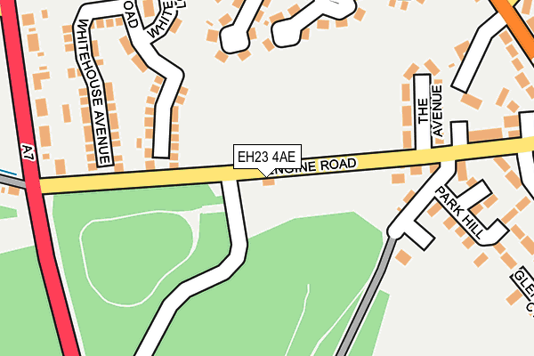 EH23 4AE map - OS OpenMap – Local (Ordnance Survey)