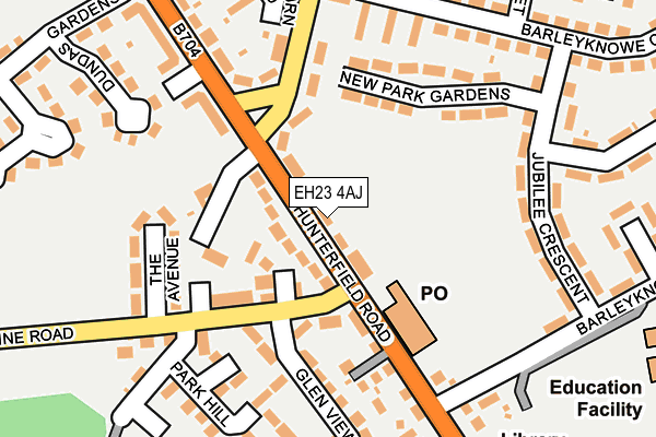 EH23 4AJ map - OS OpenMap – Local (Ordnance Survey)