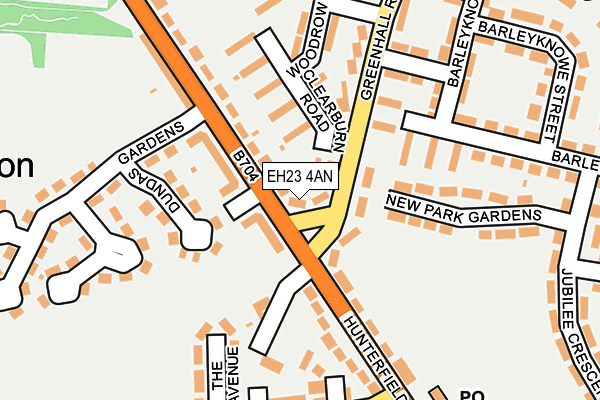 EH23 4AN map - OS OpenMap – Local (Ordnance Survey)