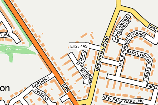 EH23 4AS map - OS OpenMap – Local (Ordnance Survey)