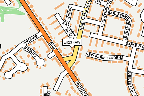 EH23 4AW map - OS OpenMap – Local (Ordnance Survey)