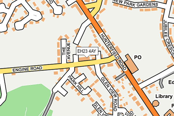 EH23 4AY map - OS OpenMap – Local (Ordnance Survey)