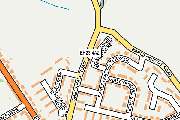 EH23 4AZ map - OS OpenMap – Local (Ordnance Survey)