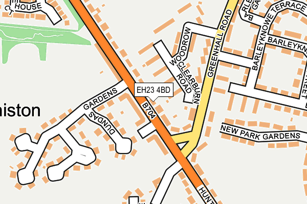 EH23 4BD map - OS OpenMap – Local (Ordnance Survey)