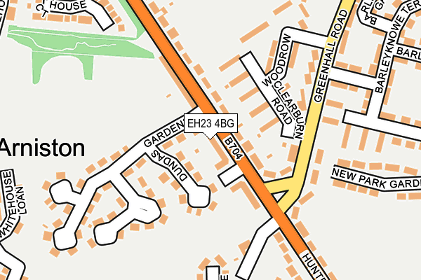 EH23 4BG map - OS OpenMap – Local (Ordnance Survey)