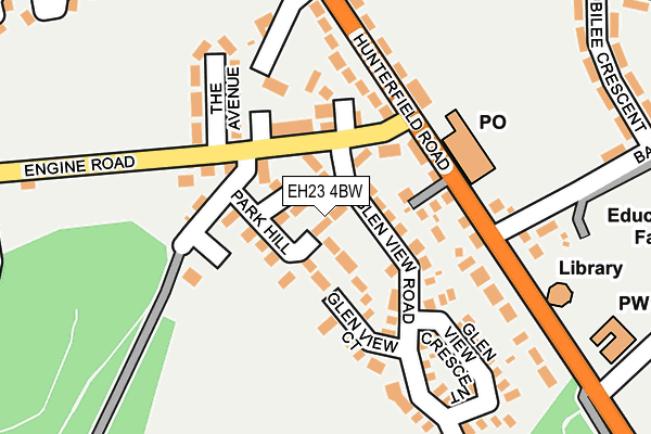 EH23 4BW map - OS OpenMap – Local (Ordnance Survey)