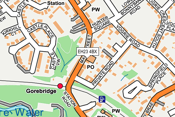 EH23 4BX map - OS OpenMap – Local (Ordnance Survey)