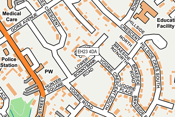 EH23 4DA map - OS OpenMap – Local (Ordnance Survey)