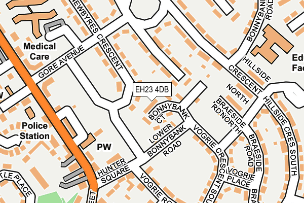 EH23 4DB map - OS OpenMap – Local (Ordnance Survey)