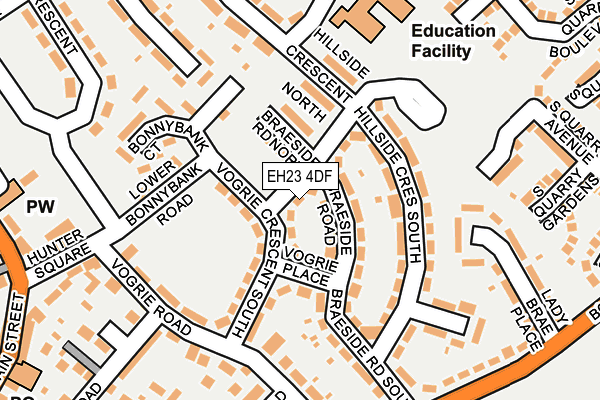 EH23 4DF map - OS OpenMap – Local (Ordnance Survey)