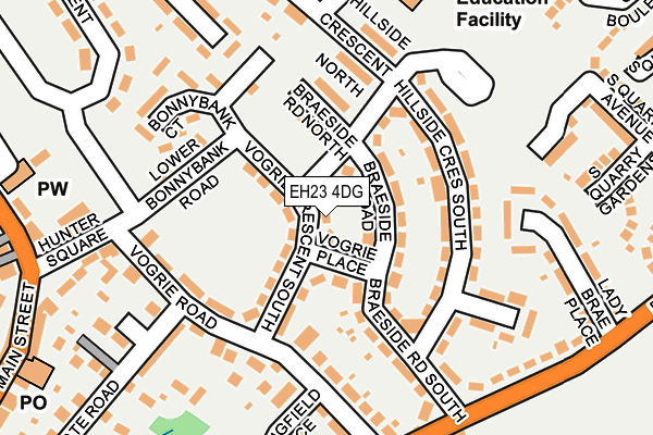 EH23 4DG map - OS OpenMap – Local (Ordnance Survey)