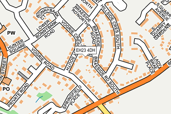 EH23 4DH map - OS OpenMap – Local (Ordnance Survey)