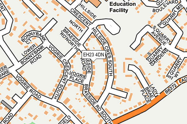 EH23 4DN map - OS OpenMap – Local (Ordnance Survey)