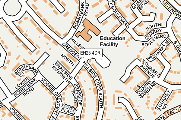 EH23 4DR map - OS OpenMap – Local (Ordnance Survey)