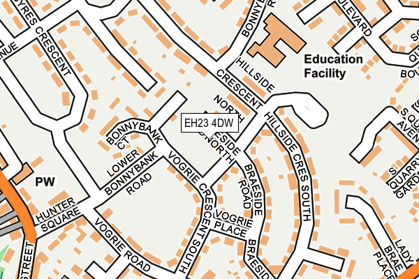 EH23 4DW map - OS OpenMap – Local (Ordnance Survey)
