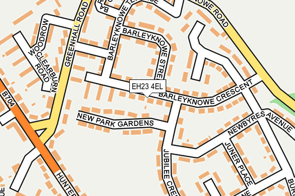EH23 4EL map - OS OpenMap – Local (Ordnance Survey)