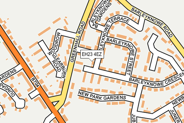EH23 4EZ map - OS OpenMap – Local (Ordnance Survey)