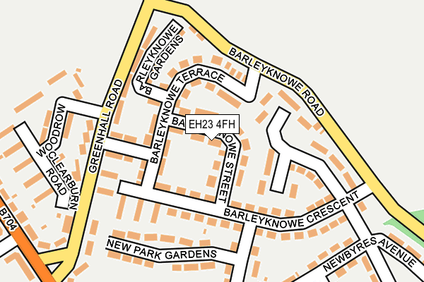 EH23 4FH map - OS OpenMap – Local (Ordnance Survey)
