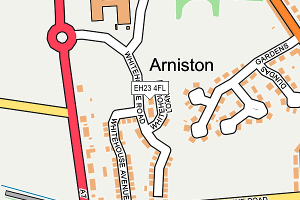 EH23 4FL map - OS OpenMap – Local (Ordnance Survey)