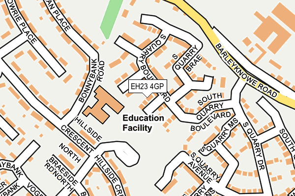EH23 4GP map - OS OpenMap – Local (Ordnance Survey)
