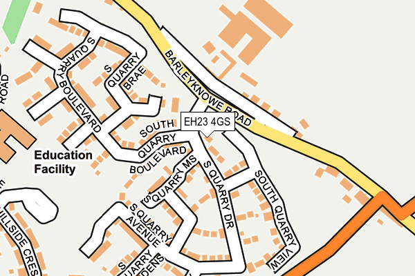 EH23 4GS map - OS OpenMap – Local (Ordnance Survey)
