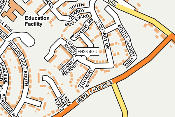 EH23 4GU map - OS OpenMap – Local (Ordnance Survey)
