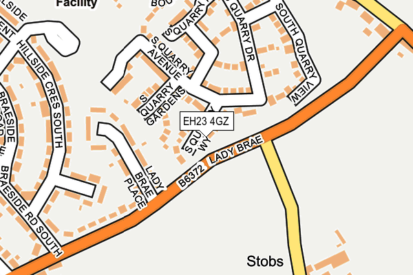 EH23 4GZ map - OS OpenMap – Local (Ordnance Survey)