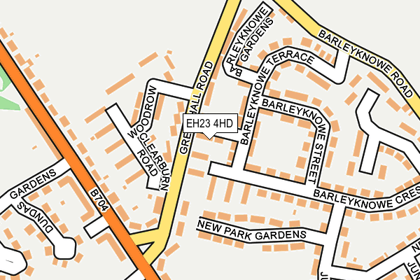 EH23 4HD map - OS OpenMap – Local (Ordnance Survey)