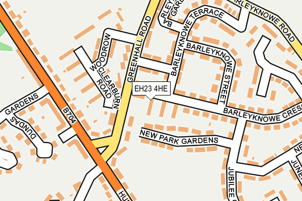 EH23 4HE map - OS OpenMap – Local (Ordnance Survey)