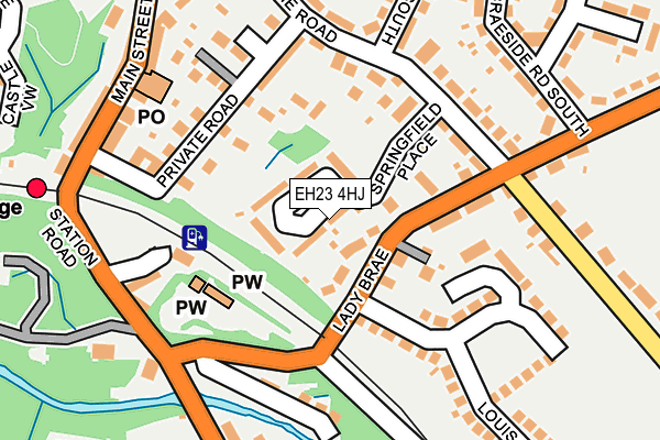 EH23 4HJ map - OS OpenMap – Local (Ordnance Survey)