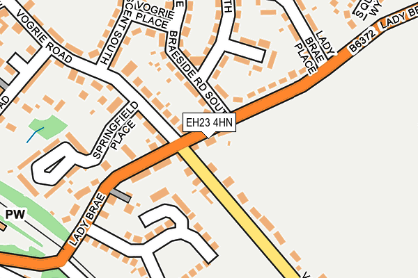 EH23 4HN map - OS OpenMap – Local (Ordnance Survey)