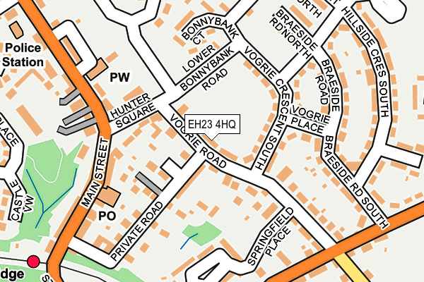 EH23 4HQ map - OS OpenMap – Local (Ordnance Survey)