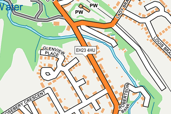 EH23 4HU map - OS OpenMap – Local (Ordnance Survey)