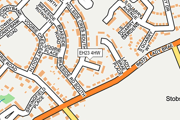 EH23 4HW map - OS OpenMap – Local (Ordnance Survey)