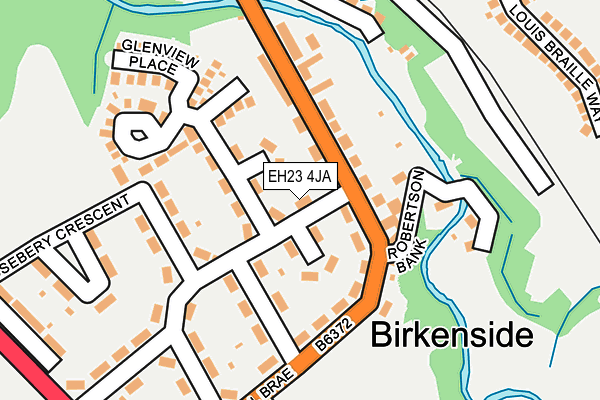 EH23 4JA map - OS OpenMap – Local (Ordnance Survey)