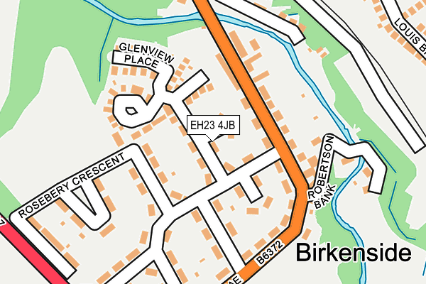 EH23 4JB map - OS OpenMap – Local (Ordnance Survey)