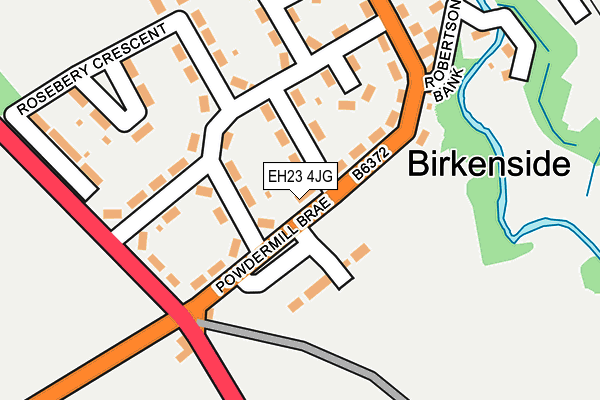 EH23 4JG map - OS OpenMap – Local (Ordnance Survey)