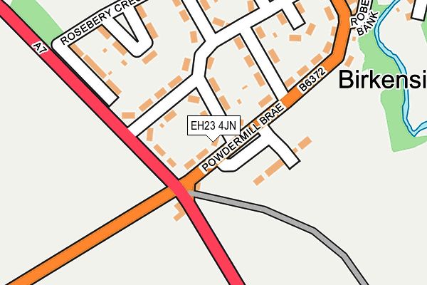 EH23 4JN map - OS OpenMap – Local (Ordnance Survey)