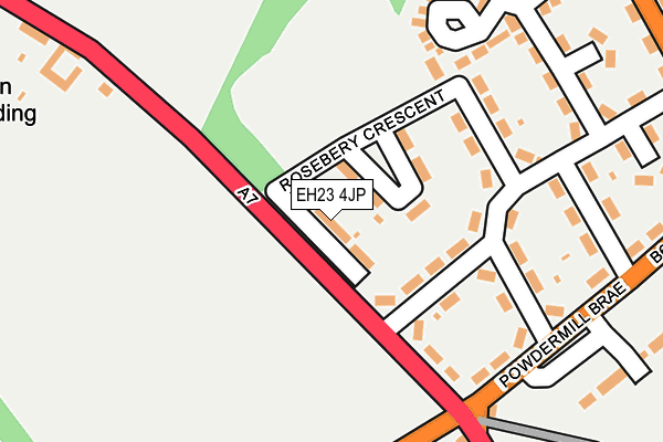 EH23 4JP map - OS OpenMap – Local (Ordnance Survey)