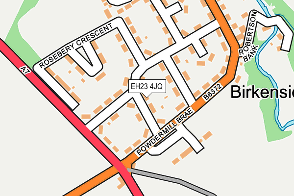 EH23 4JQ map - OS OpenMap – Local (Ordnance Survey)