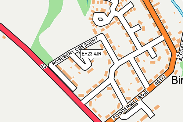 EH23 4JR map - OS OpenMap – Local (Ordnance Survey)