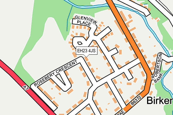 EH23 4JS map - OS OpenMap – Local (Ordnance Survey)